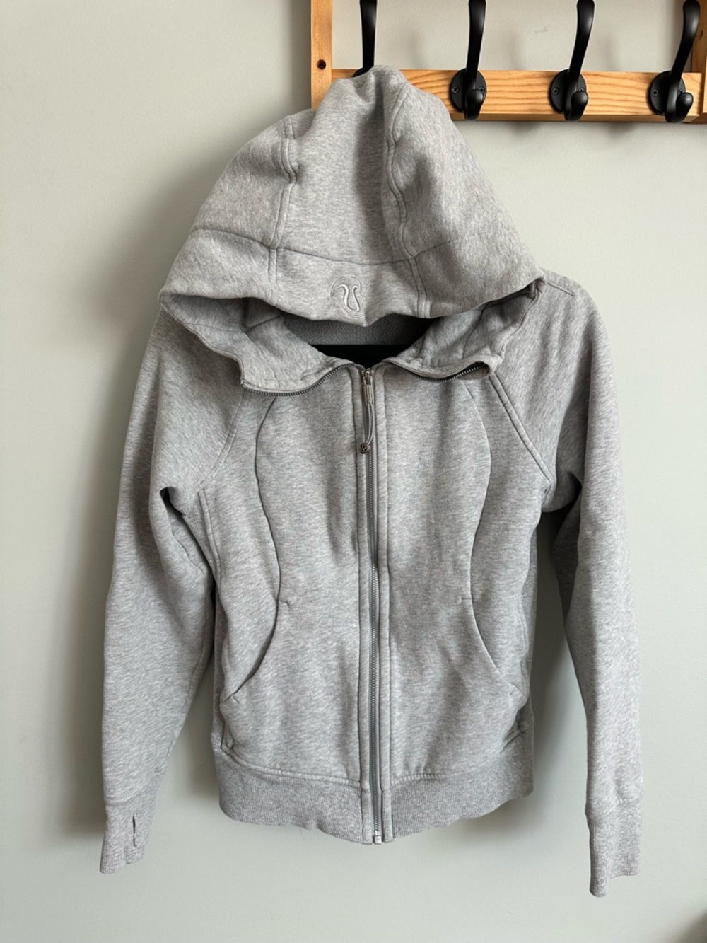 lululemon athletica Light Gray Full-Zip Hoodie Sweatshirt